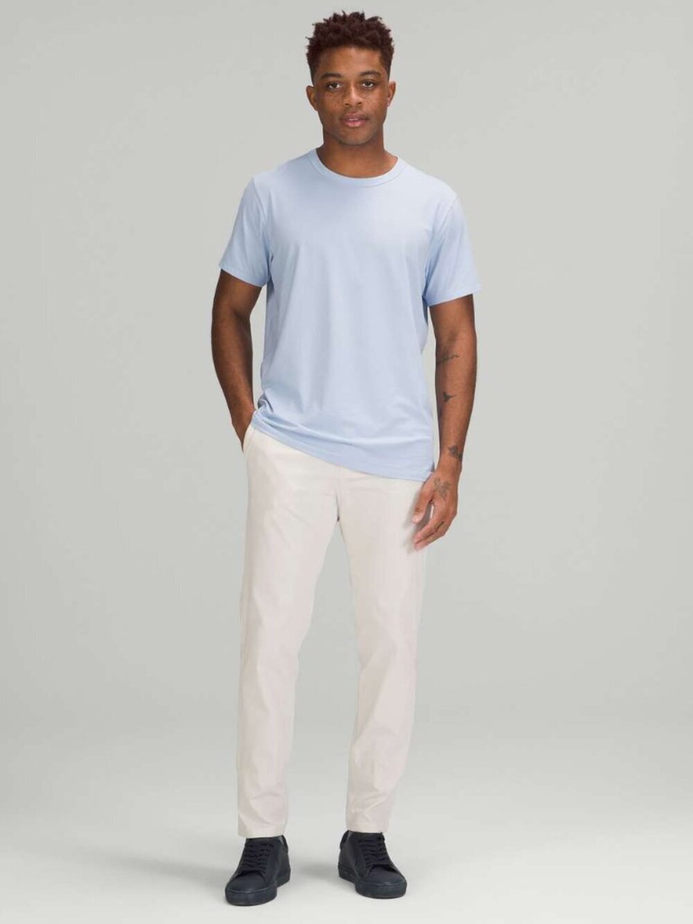 LULULEMON Commission White Opal Slim Fit Vent Light Tapered Pants, Size 31
